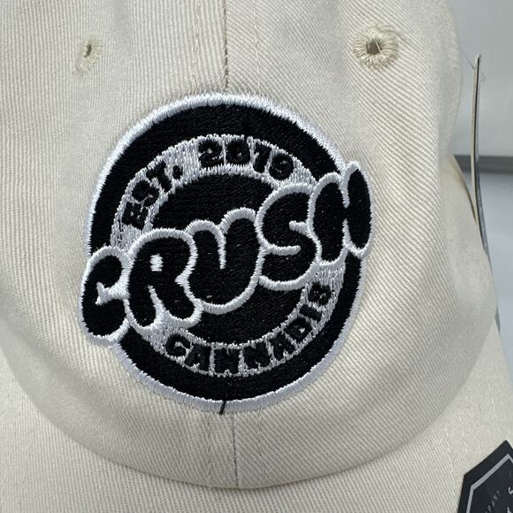 Crush Cannabis Hat Academyfits Adult Adjustable Off-White Dad Hat Trendy New Cap - Picture 3 of 8